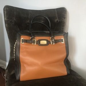 Michael Kors Tan/Black Leather Purse